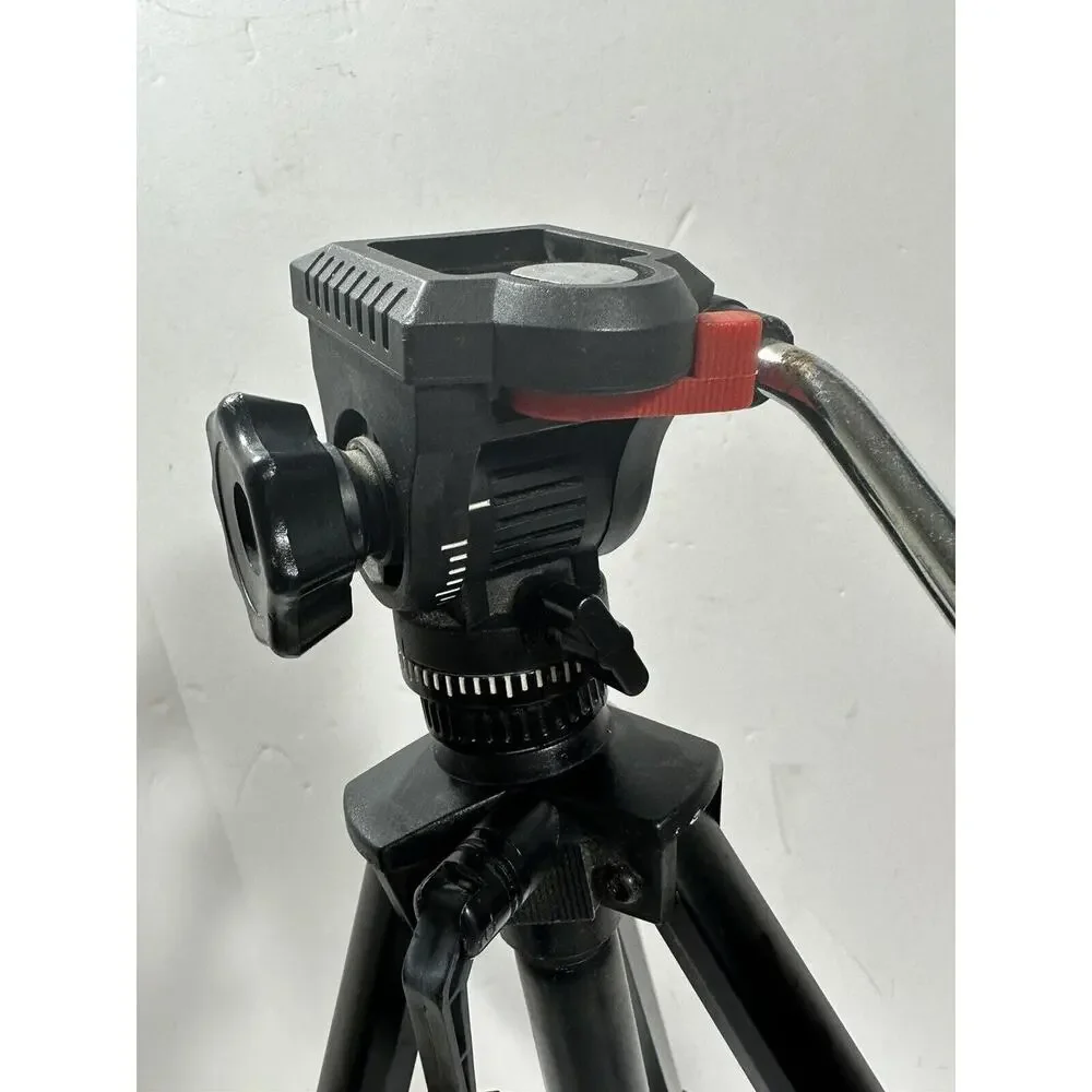VANTAGE Photo & Video Camera Tripod Vintage Black w Elevator Weight Adjust‎